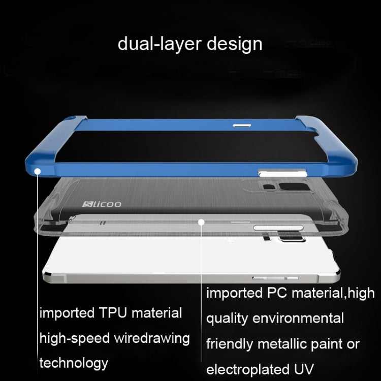 Slicoo Brushed Texture Electroplating Combination Case for Galaxy Note 4 / N910