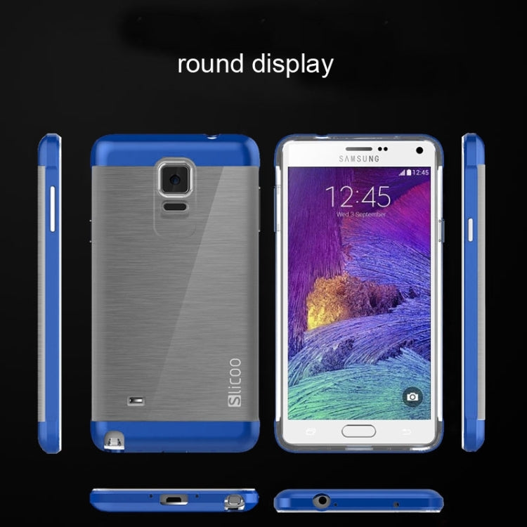 Slicoo Brushed Texture Electroplating Combination Case for Galaxy Note 4 / N910