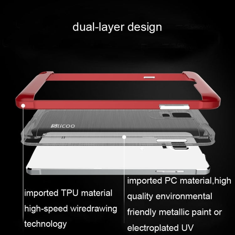 Slicoo Brushed Texture Electroplating Combination Case for Galaxy Note 4 / N910