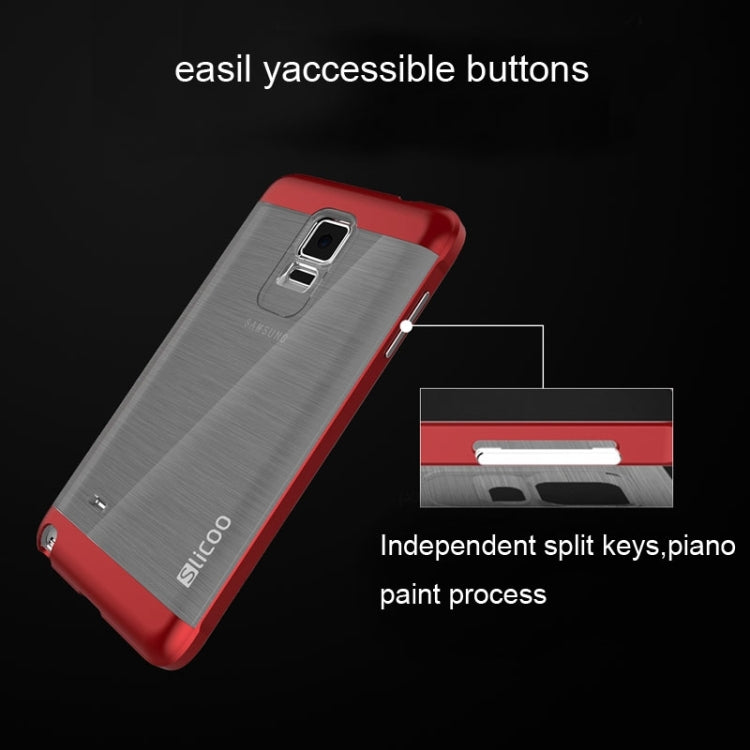 Slicoo Brushed Texture Electroplating Combination Case for Galaxy Note 4 / N910