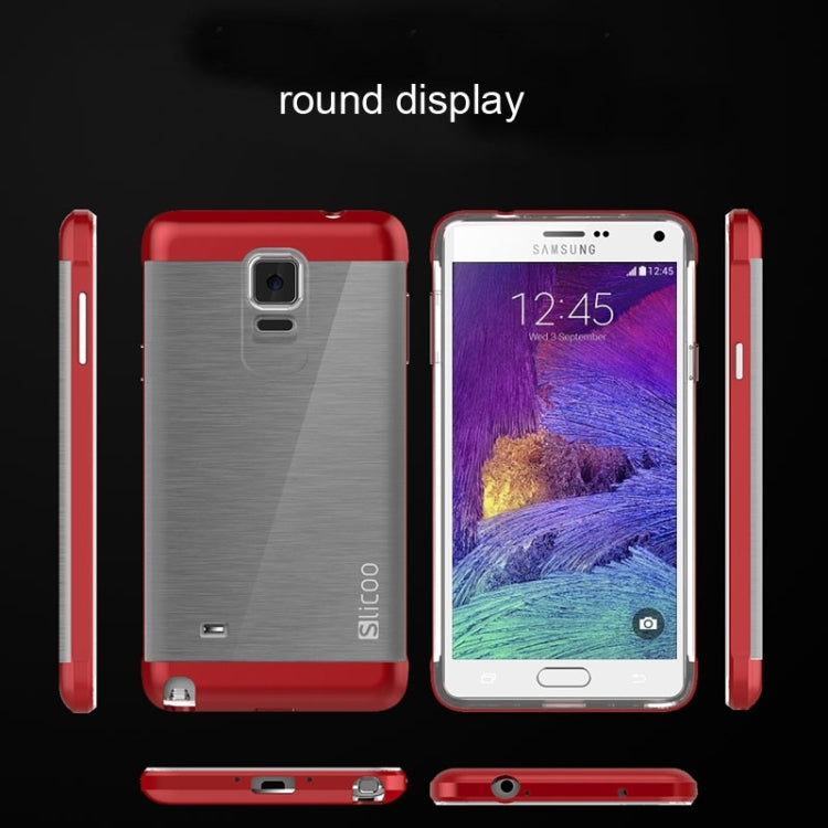 Slicoo Brushed Texture Electroplating Combination Case for Galaxy Note 4 / N910