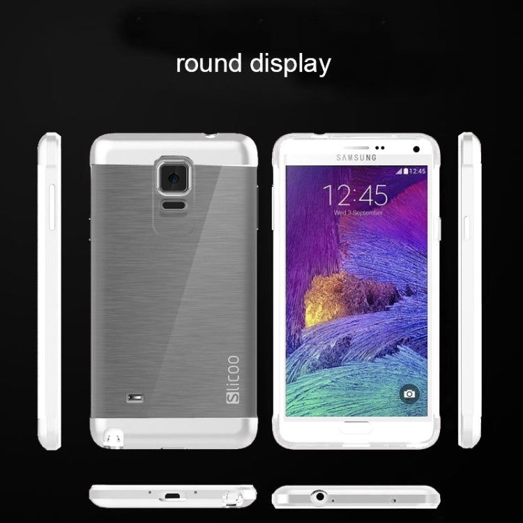 Slicoo Brushed Texture Electroplating Combination Case for Galaxy Note 4 / N910