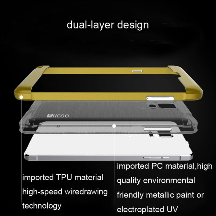 Slicoo Brushed Texture Electroplating Combination Case for Galaxy Note 4 / N910