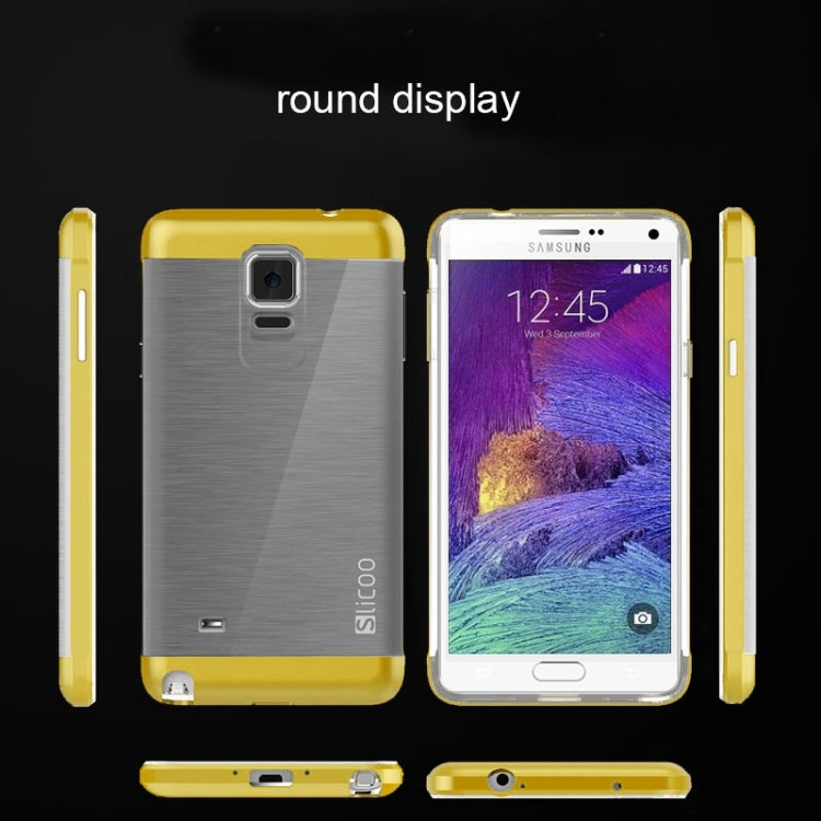 Slicoo Brushed Texture Electroplating Combination Case for Galaxy Note 4 / N910