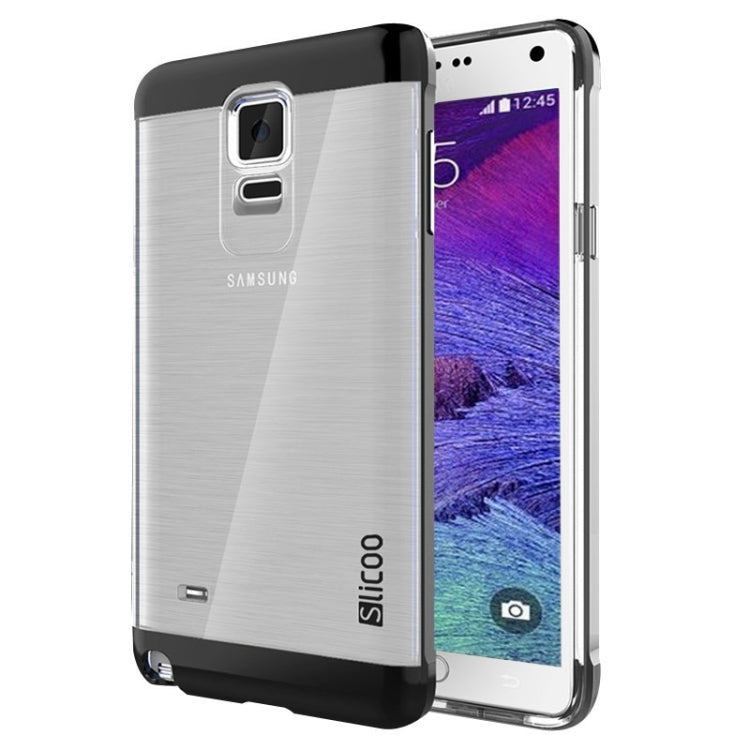 Slicoo Brushed Texture Electroplating Transparent Combination Case for Galaxy Note 4 / N910