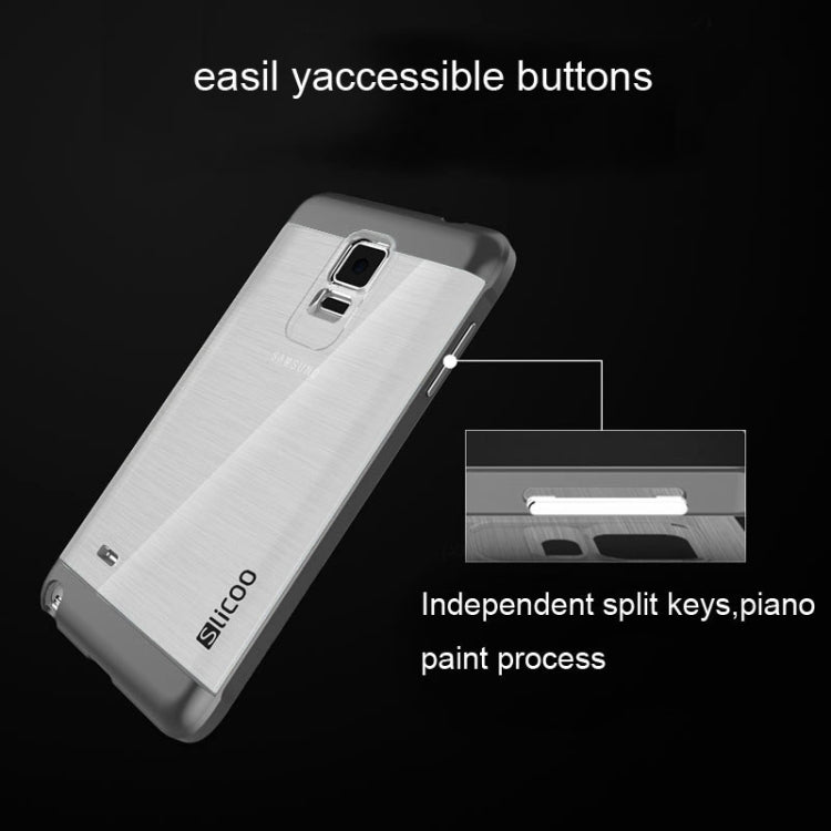 Slicoo Brushed Texture Electroplating Transparent Combination Case for Galaxy Note 4 / N910