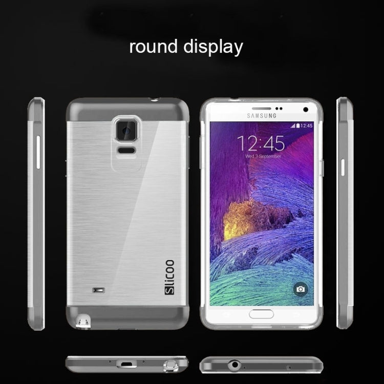 Slicoo Brushed Texture Electroplating Transparent Combination Case for Galaxy Note 4 / N910
