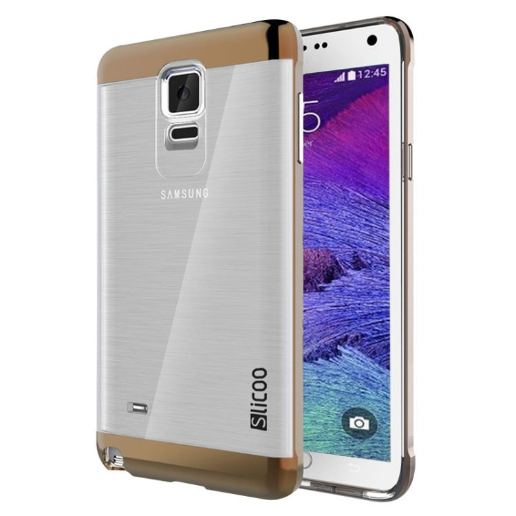 Slicoo Brushed Texture Electroplating Transparent Combination Case for Galaxy Note 4 / N910