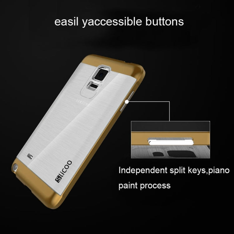 Slicoo Brushed Texture Electroplating Transparent Combination Case for Galaxy Note 4 / N910