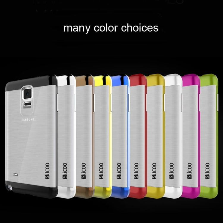 Slicoo Brushed Texture Electroplating Transparent Combination Case for Galaxy Note 4 / N910
