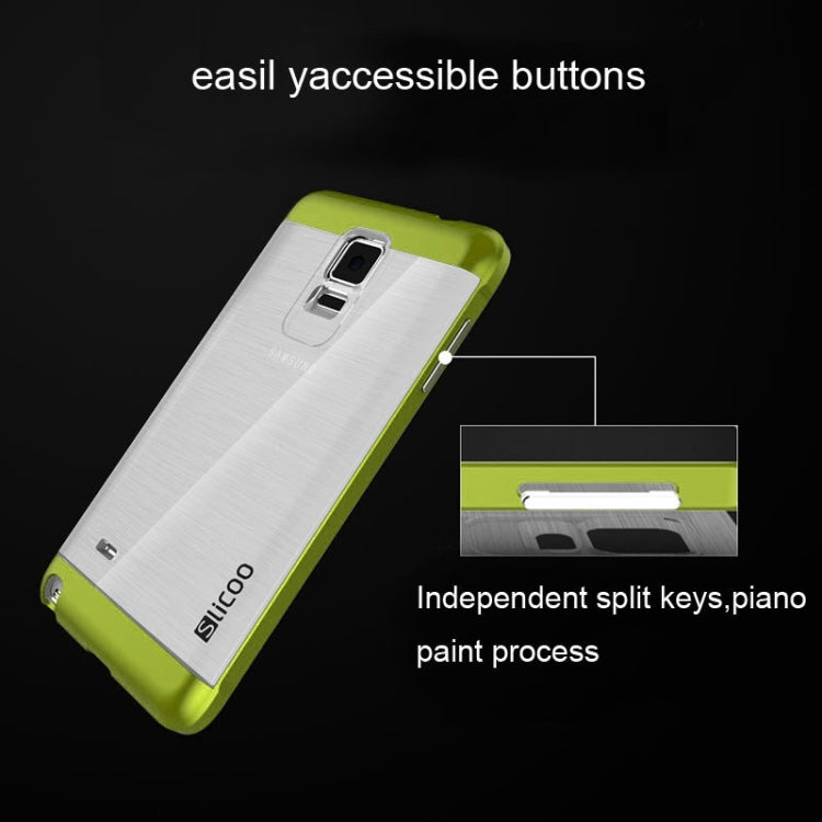 Slicoo Brushed Texture Electroplating Transparent Combination Case for Galaxy Note 4 / N910