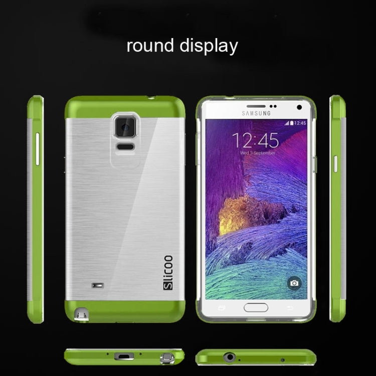 Slicoo Brushed Texture Electroplating Transparent Combination Case for Galaxy Note 4 / N910