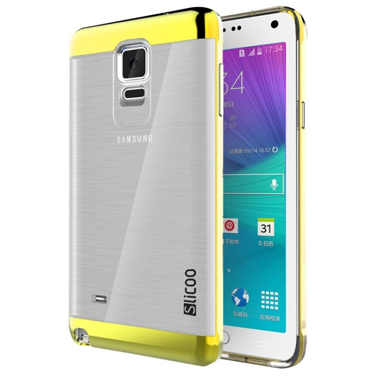Slicoo Brushed Texture Electroplating Transparent Combination Case for Galaxy Note 4 / N910