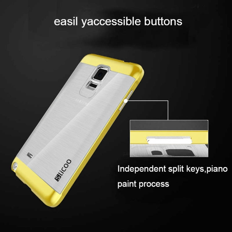 Slicoo Brushed Texture Electroplating Transparent Combination Case for Galaxy Note 4 / N910