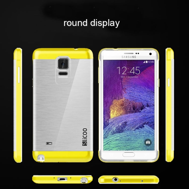 Slicoo Brushed Texture Electroplating Transparent Combination Case for Galaxy Note 4 / N910