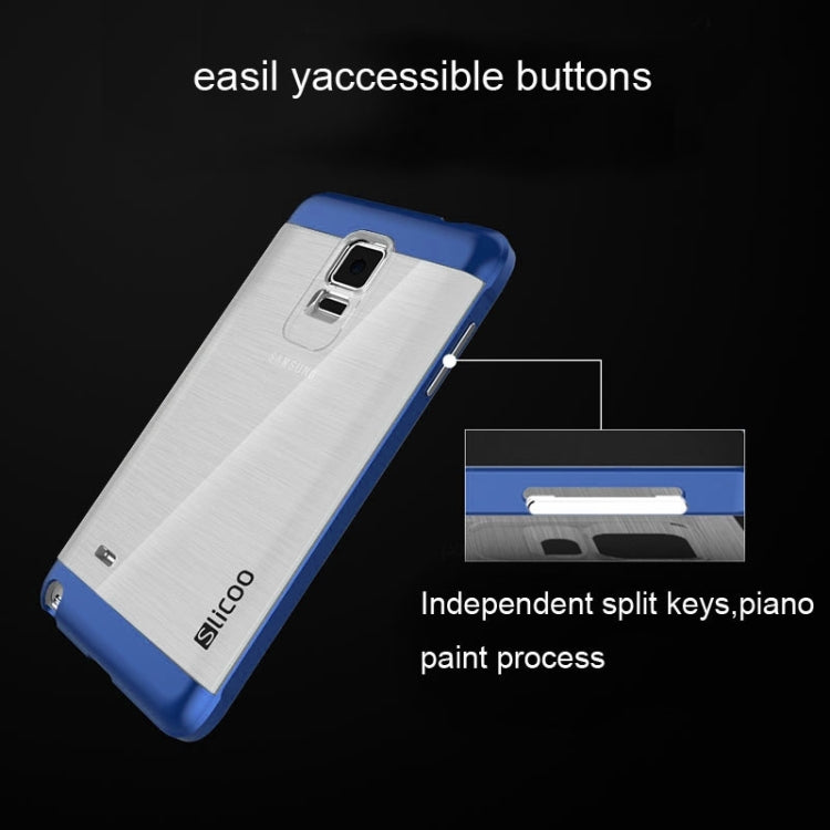 Slicoo Brushed Texture Electroplating Transparent Combination Case for Galaxy Note 4 / N910