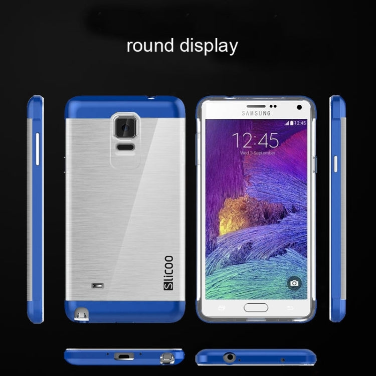 Slicoo Brushed Texture Electroplating Transparent Combination Case for Galaxy Note 4 / N910