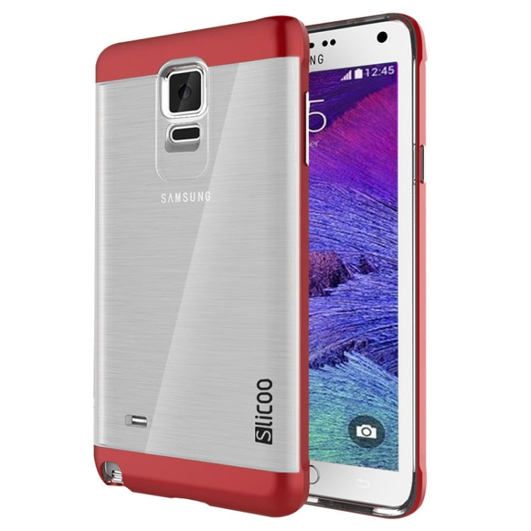 Slicoo Brushed Texture Electroplating Transparent Combination Case for Galaxy Note 4 / N910