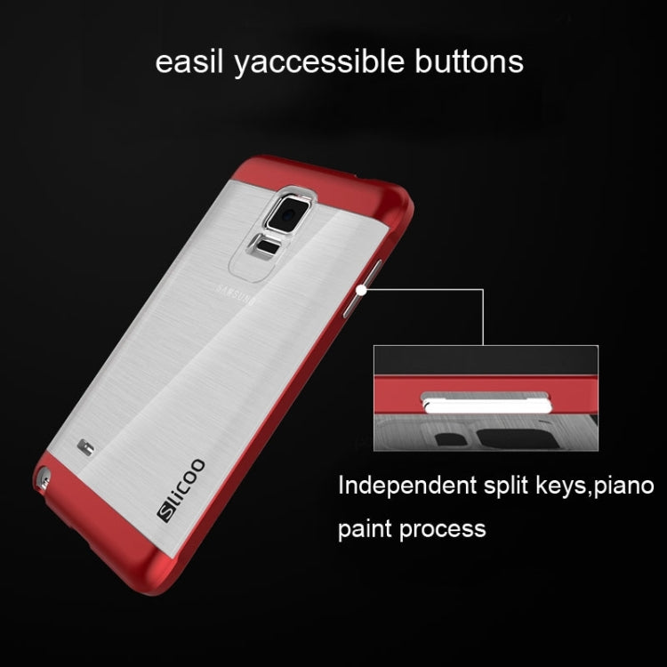 Slicoo Brushed Texture Electroplating Transparent Combination Case for Galaxy Note 4 / N910