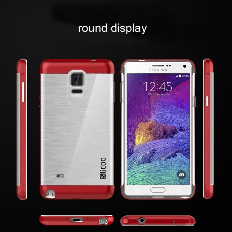 Slicoo Brushed Texture Electroplating Transparent Combination Case for Galaxy Note 4 / N910