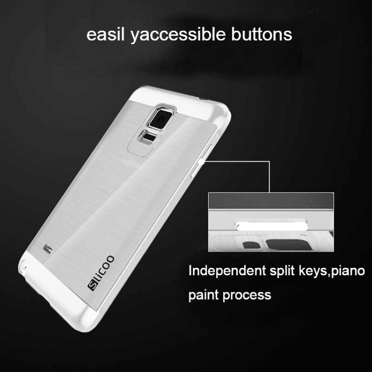 Slicoo Brushed Texture Electroplating Transparent Combination Case for Galaxy Note 4 / N910