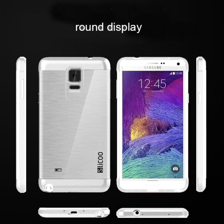 Slicoo Brushed Texture Electroplating Transparent Combination Case for Galaxy Note 4 / N910