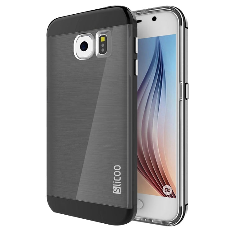 Slicoo for Galaxy S6 / G920 Brushed Texture Electroplating Combination Case