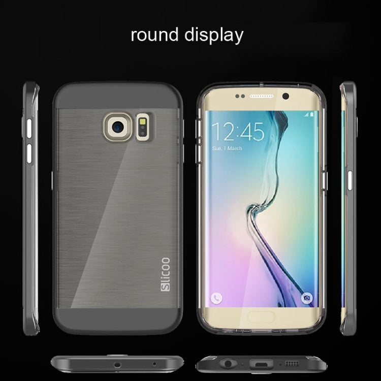 Slicoo for Galaxy S6 / G920 Brushed Texture Electroplating Combination Case