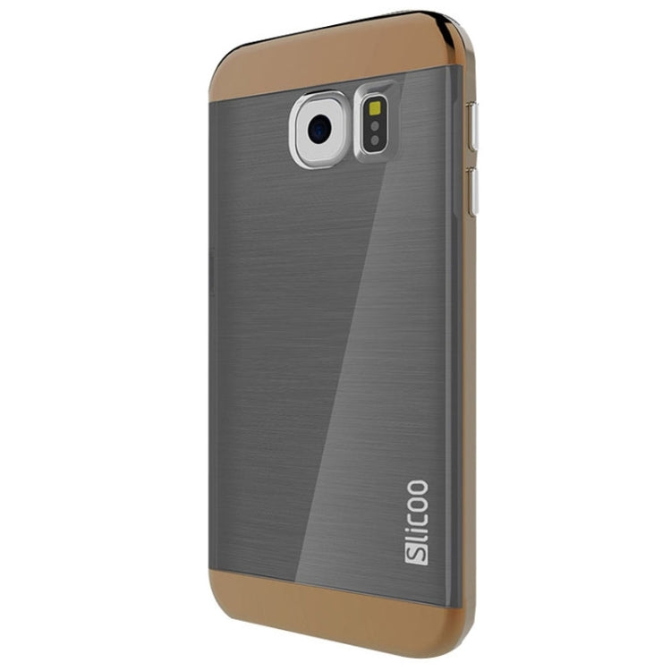 Slicoo for Galaxy S6 / G920 Brushed Texture Electroplating Combination Case