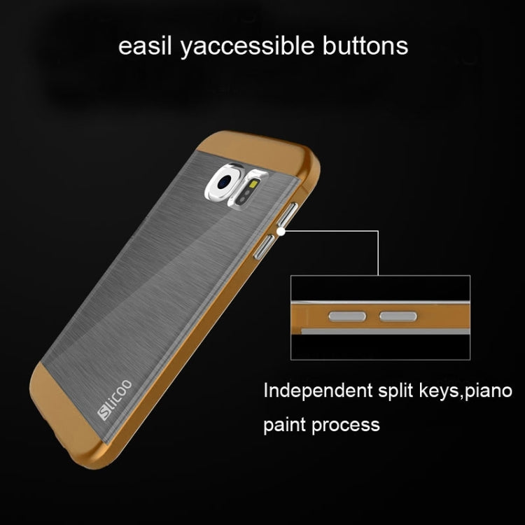 Slicoo for Galaxy S6 / G920 Brushed Texture Electroplating Combination Case