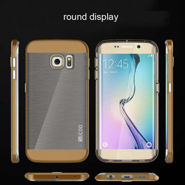 Slicoo for Galaxy S6 / G920 Brushed Texture Electroplating Combination Case