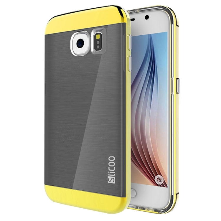 Slicoo for Galaxy S6 / G920 Brushed Texture Electroplating Combination Case
