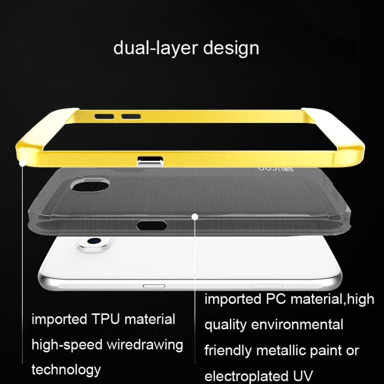 Slicoo for Galaxy S6 / G920 Brushed Texture Electroplating Combination Case