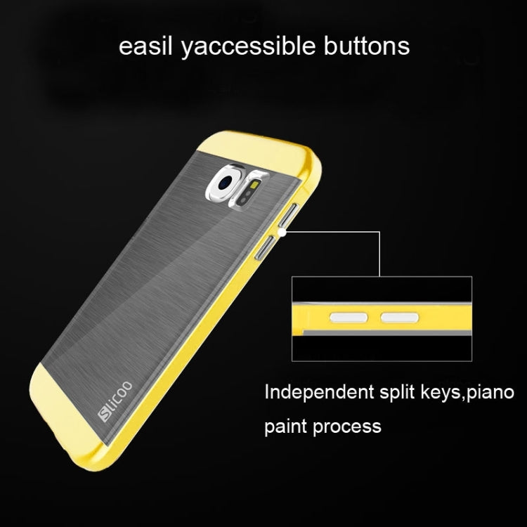Slicoo for Galaxy S6 / G920 Brushed Texture Electroplating Combination Case