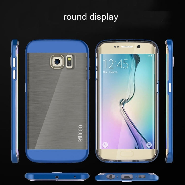 Slicoo for Galaxy S6 / G920 Brushed Texture Electroplating Combination Case