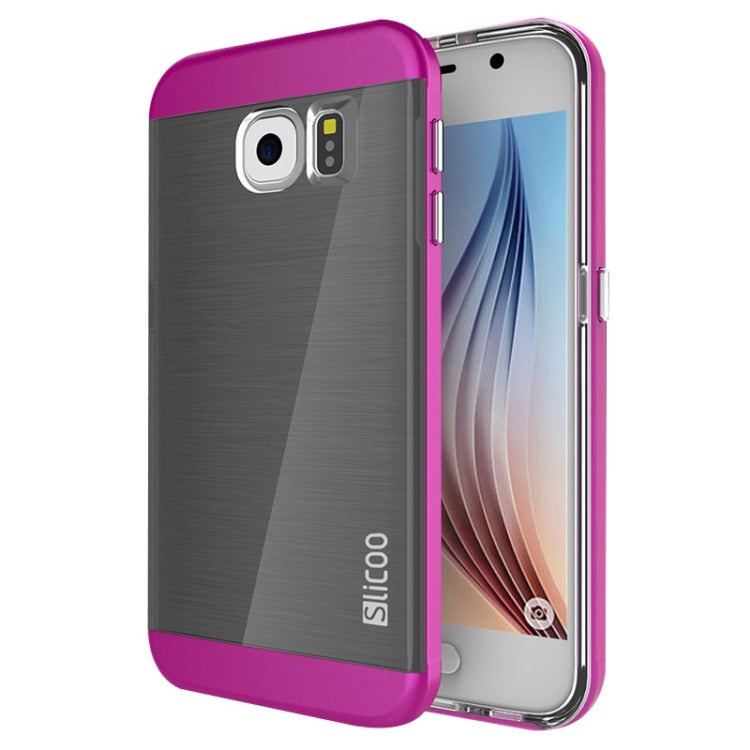 Slicoo for Galaxy S6 / G920 Brushed Texture Electroplating Combination Case