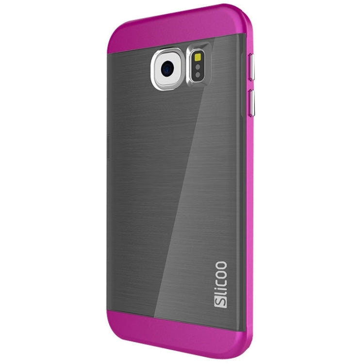 Slicoo for Galaxy S6 / G920 Brushed Texture Electroplating Combination Case