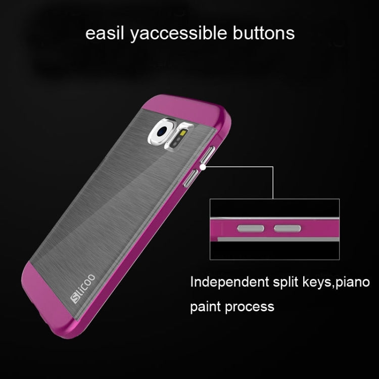 Slicoo for Galaxy S6 / G920 Brushed Texture Electroplating Combination Case