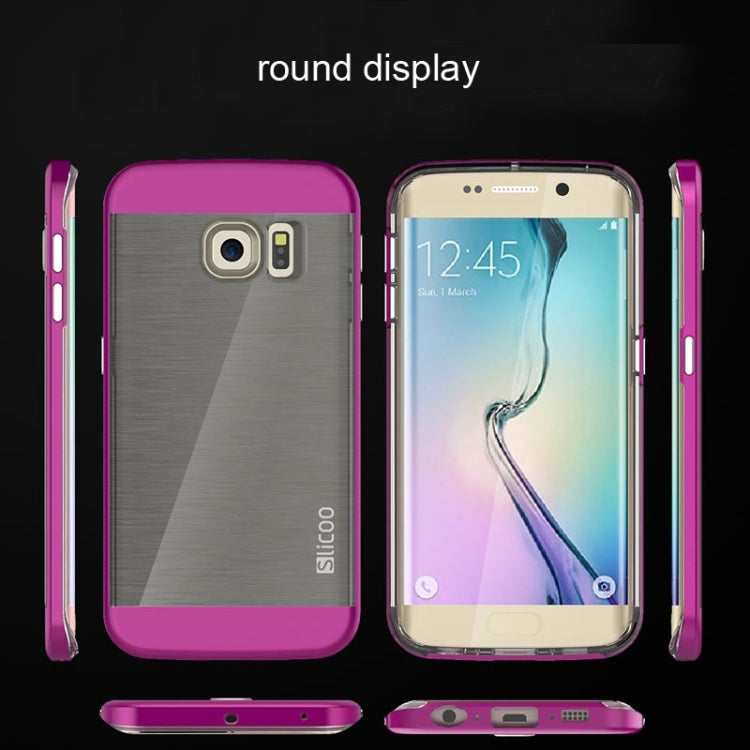 Slicoo for Galaxy S6 / G920 Brushed Texture Electroplating Combination Case