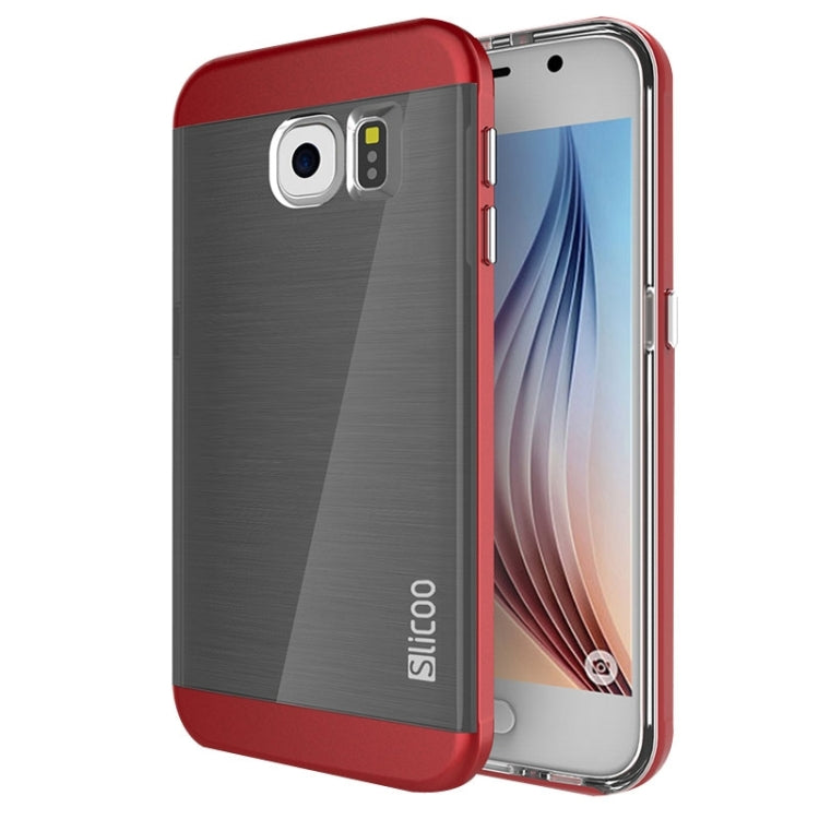 Slicoo for Galaxy S6 / G920 Brushed Texture Electroplating Combination Case