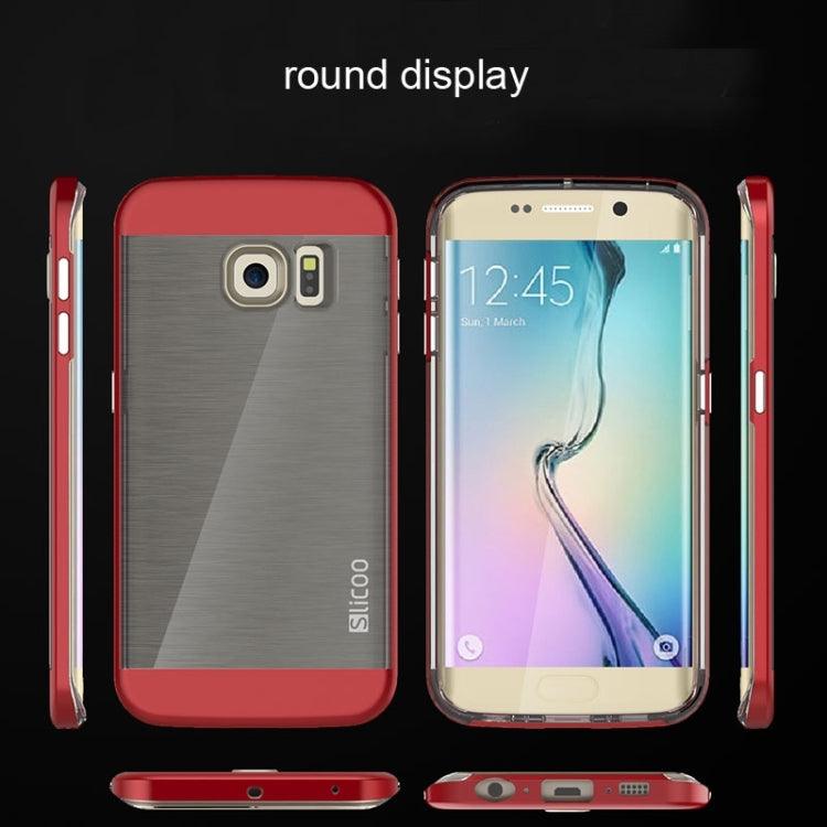 Slicoo for Galaxy S6 / G920 Brushed Texture Electroplating Combination Case