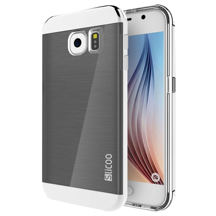Slicoo for Galaxy S6 / G920 Brushed Texture Electroplating Combination Case