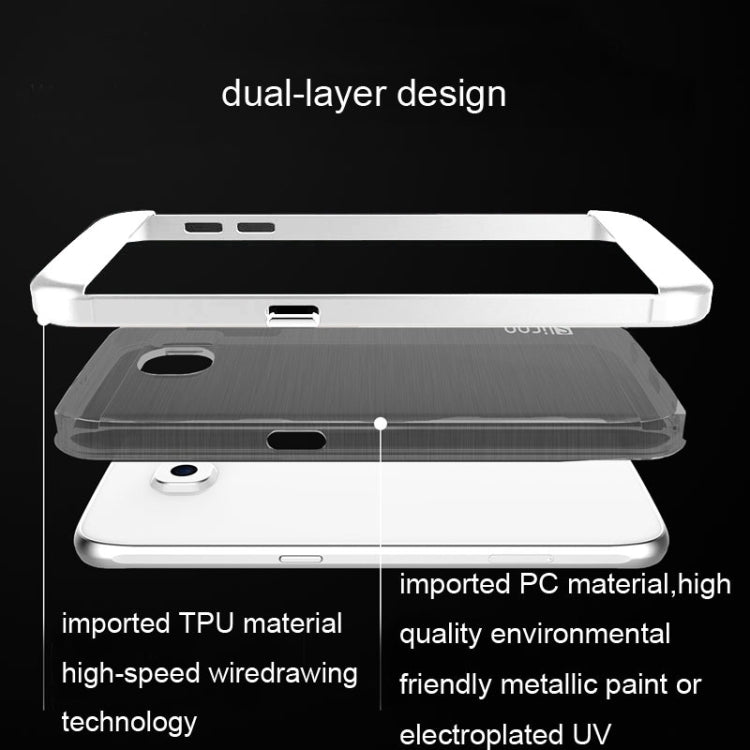 Slicoo for Galaxy S6 / G920 Brushed Texture Electroplating Combination Case