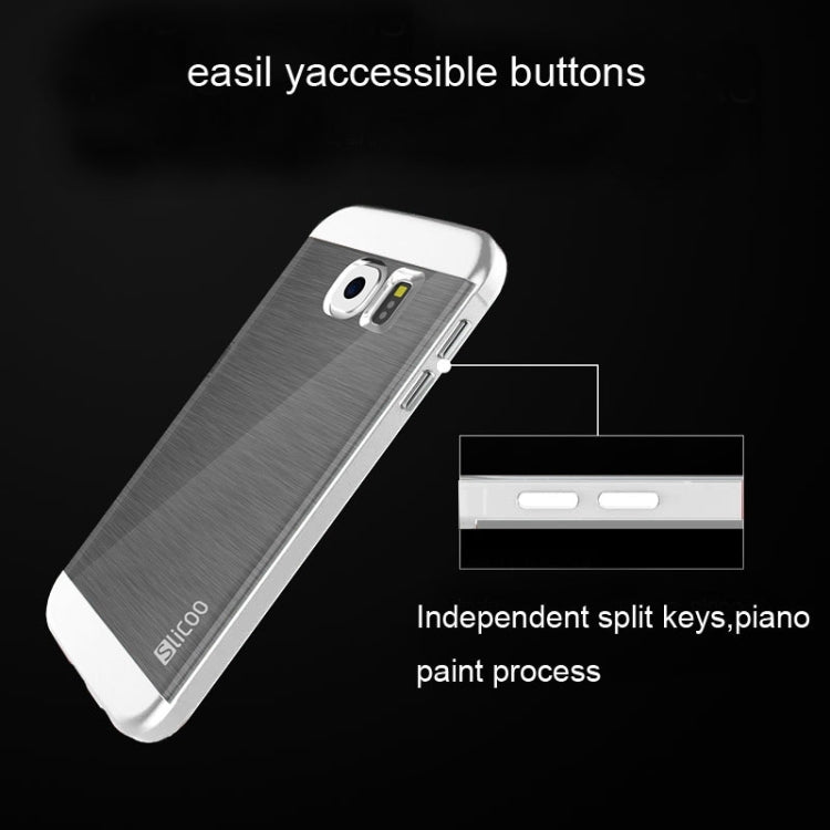 Slicoo for Galaxy S6 / G920 Brushed Texture Electroplating Combination Case