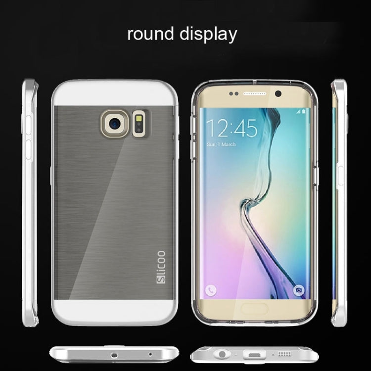 Slicoo for Galaxy S6 / G920 Brushed Texture Electroplating Combination Case