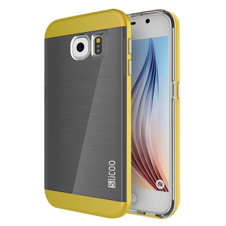 Slicoo for Galaxy S6 / G920 Brushed Texture Electroplating Combination Case