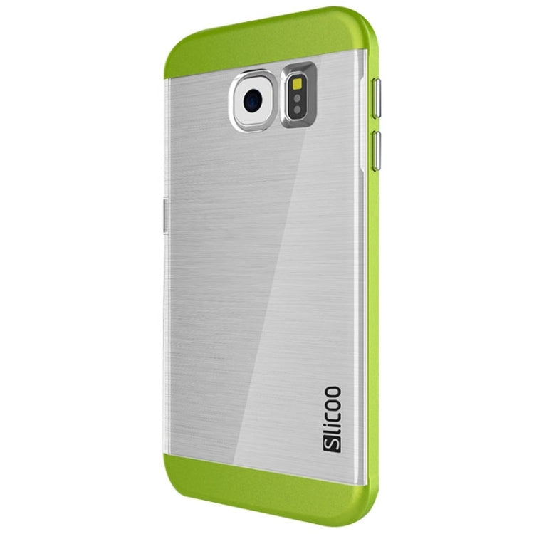 Slicoo for Galaxy S6 / G920 Brushed Texture Electroplating Transparenct Combination Case