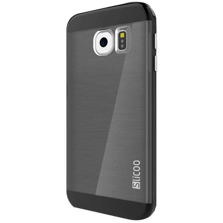 Slicoo for Galaxy S6 Edge / G925 Brushed Texture Electroplating Combination Case