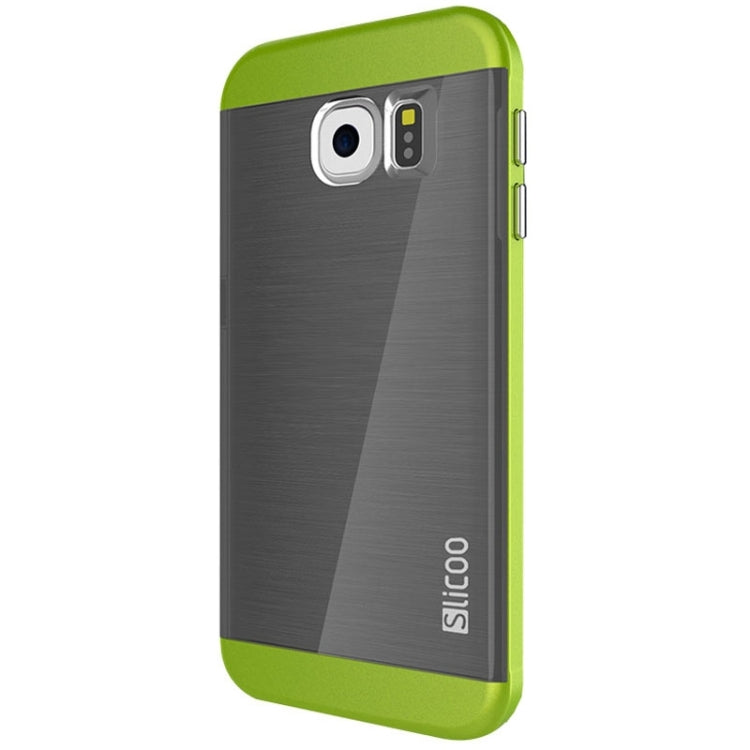 Slicoo for Galaxy S6 Edge / G925 Brushed Texture Electroplating Combination Case
