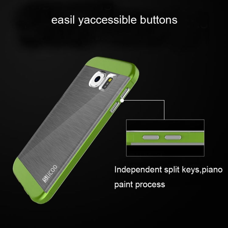 Slicoo for Galaxy S6 Edge / G925 Brushed Texture Electroplating Combination Case